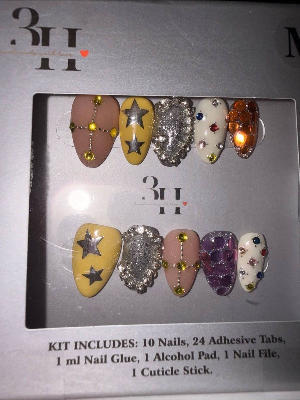 3H Handmade Press On Nails in Multi Colors